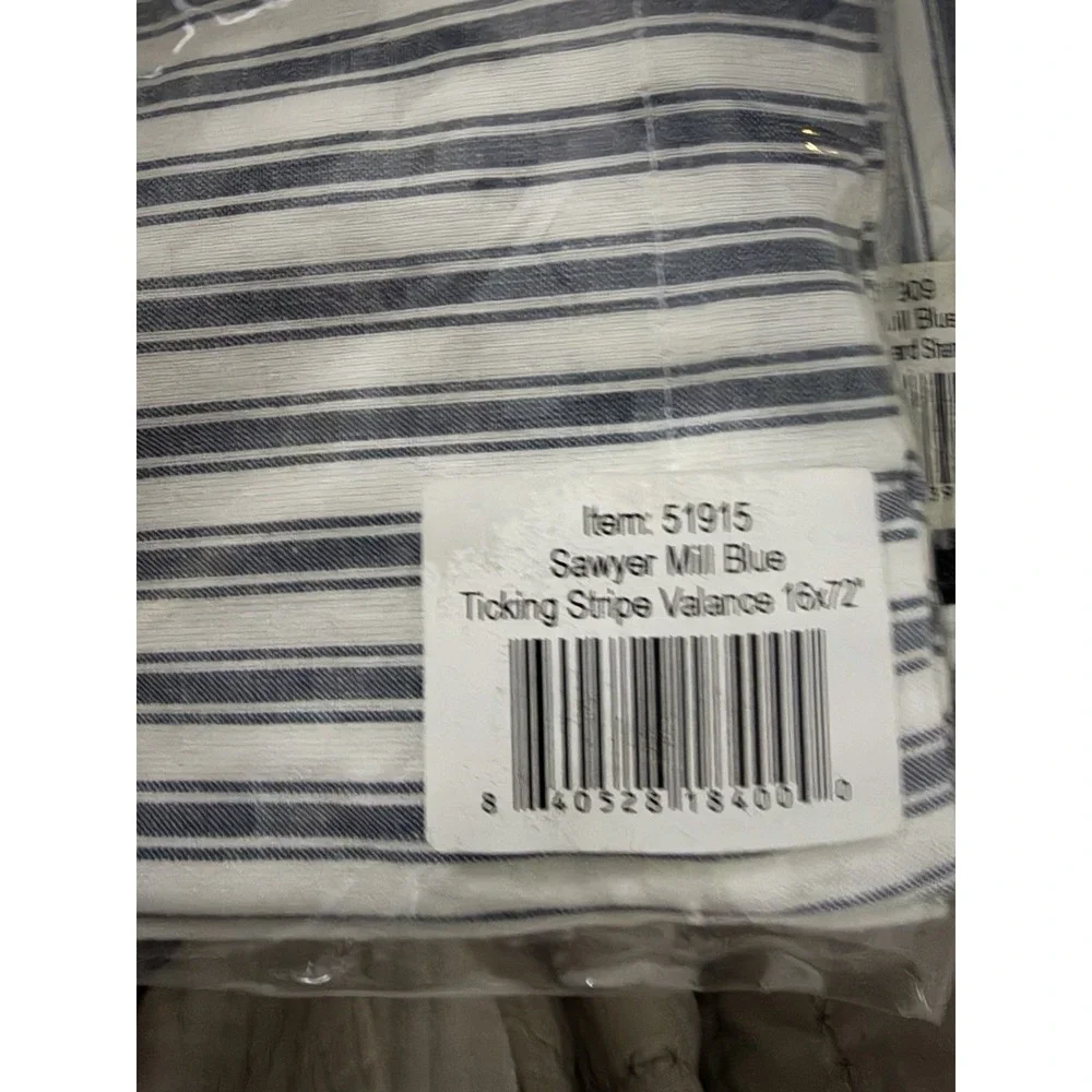 Sawyer Mill Farmhouse Blue Ticking Stripe Standard Sham 21x27 VHC Brands Cottage